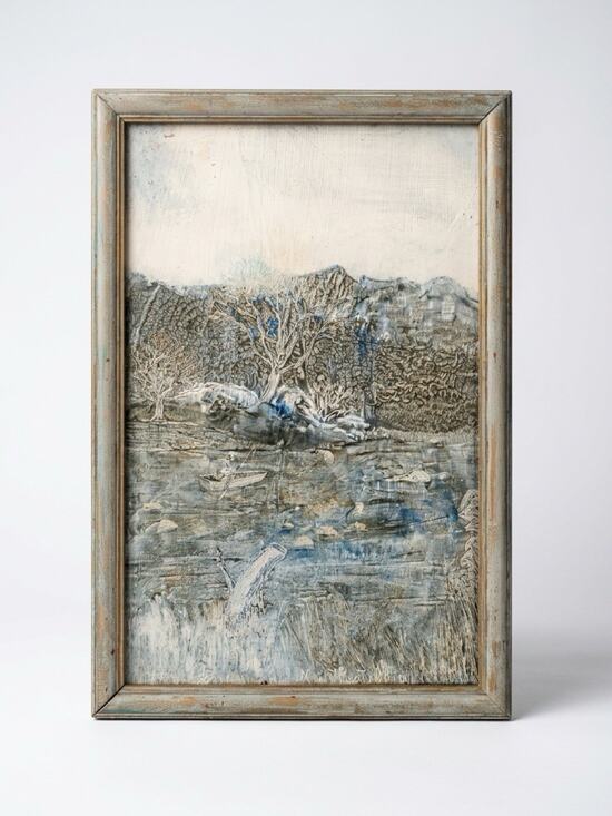 Other - VTG Original Art Acrylic Painting Impressionist Water Tranquil Signed Framed